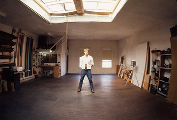 Bob Emmott in first studio, c. 1970